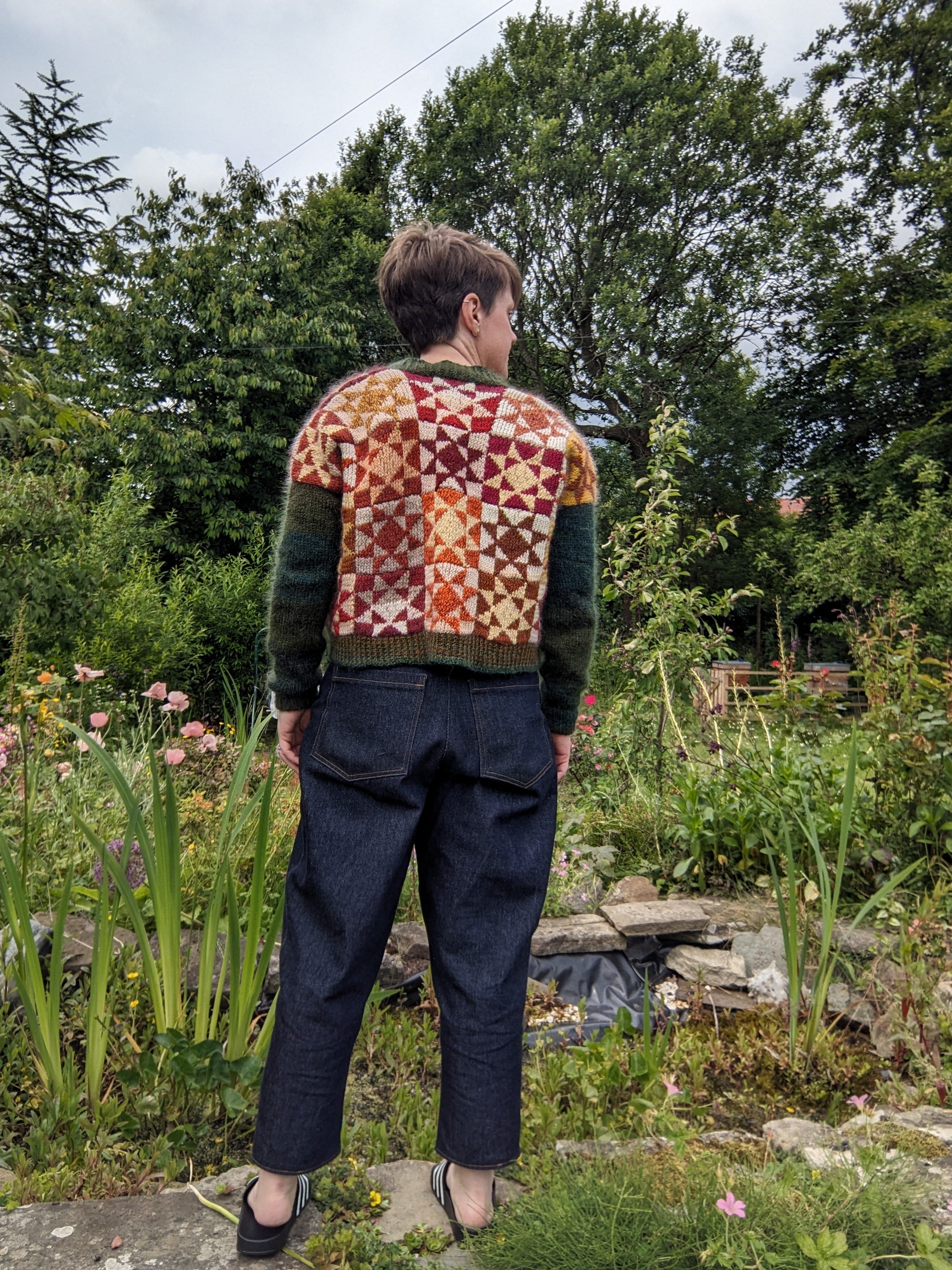 Heirloom quilt cardigan by Katryn Seeburger - by Amy