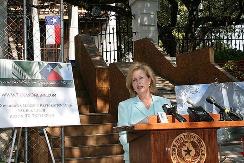 First Lady Anita Perry Announces the Texas Governor's Mansion Restoration Fund