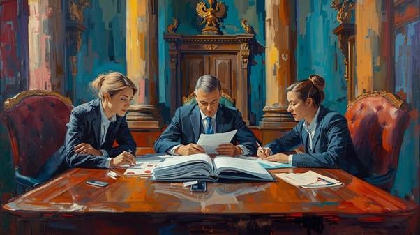 A group of people sitting at a table looking at papers

AI-generated content may be incorrect.