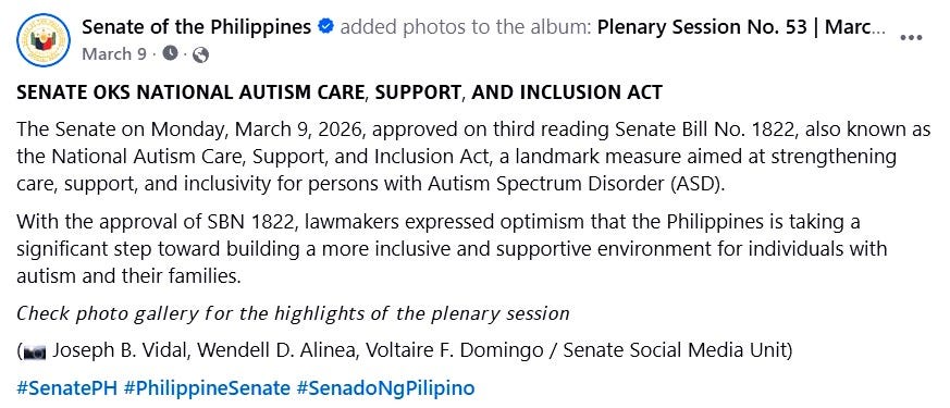Senate Bill No. 1822
