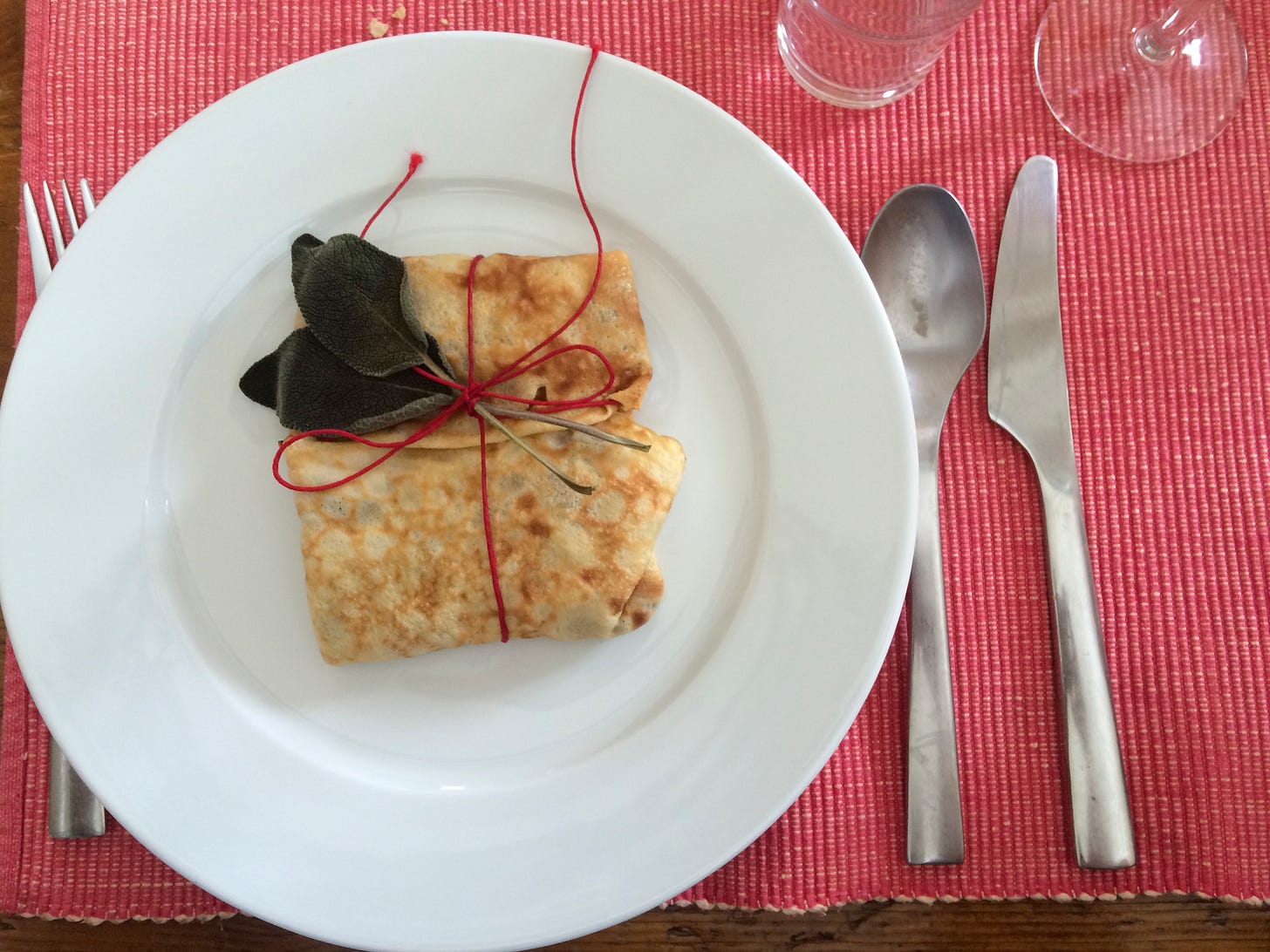 a parcel filled with barley risotto