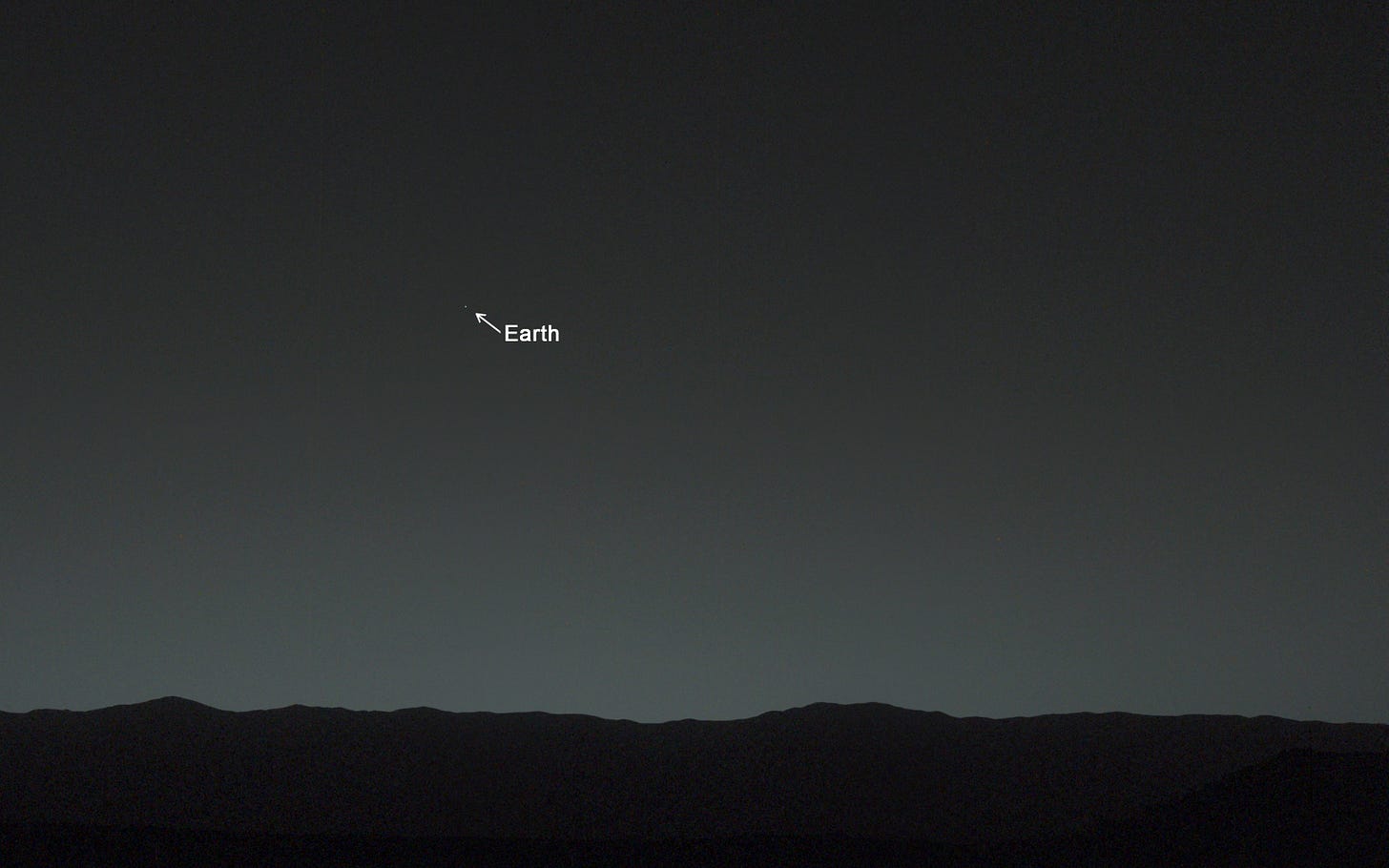 photo of martian landscape and stars