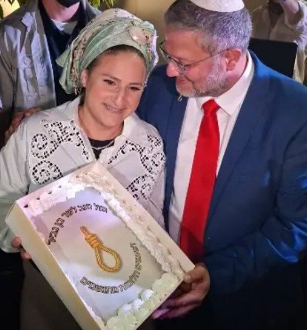 Ben-Gvir celebrates birthday with cake decorated with death penalty noose