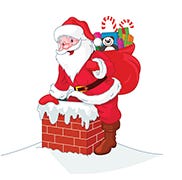 Santa Down the Chimney FB Icon Santa Down the Chimney FB Icon