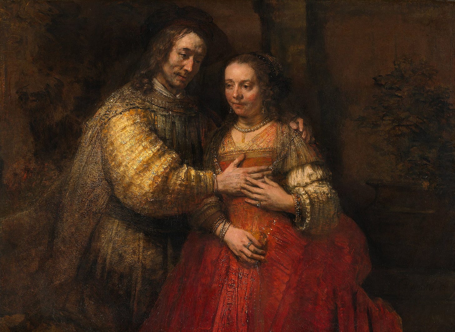 Rembrandt couple tender embrace