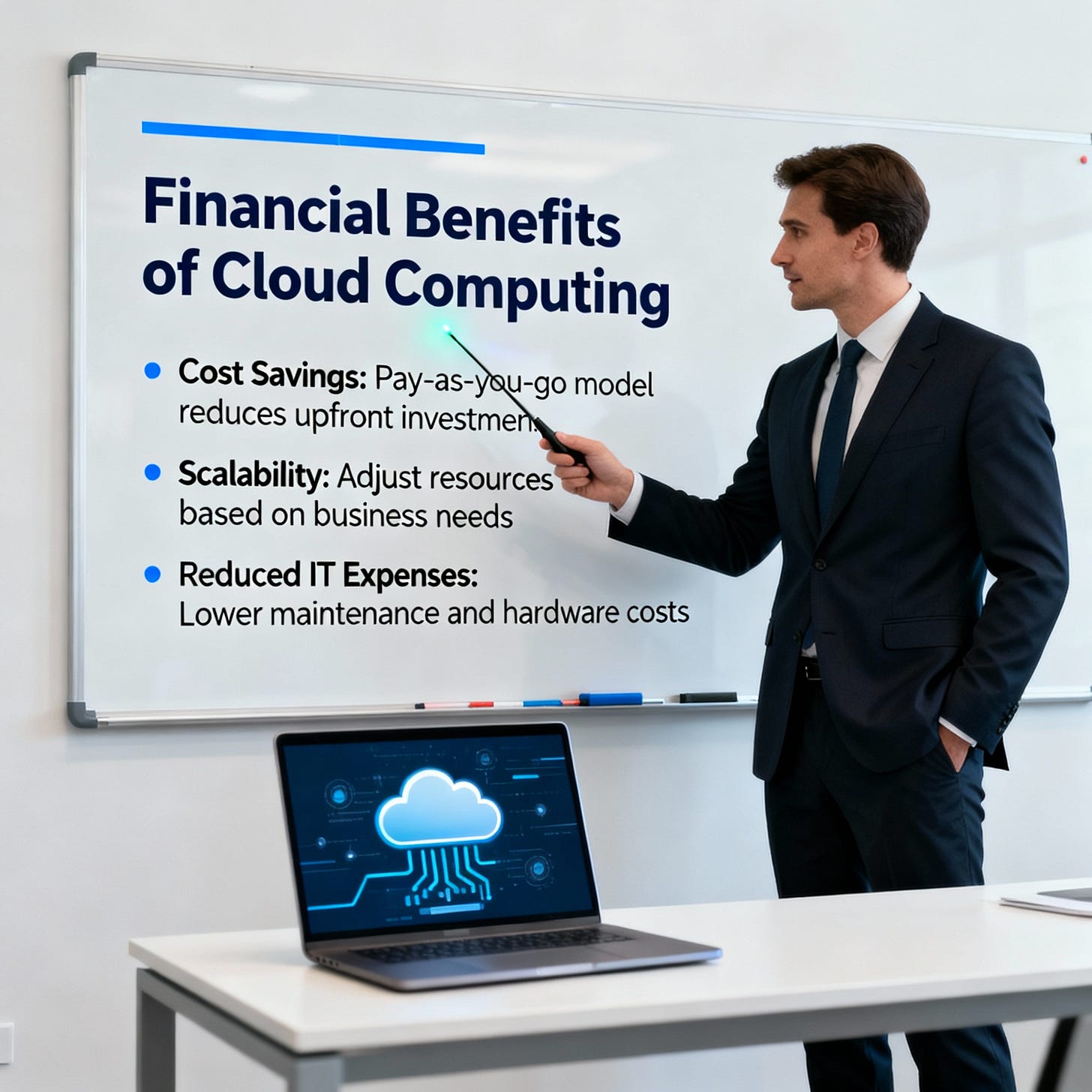 Professional selling the financial advantages of cloud computing