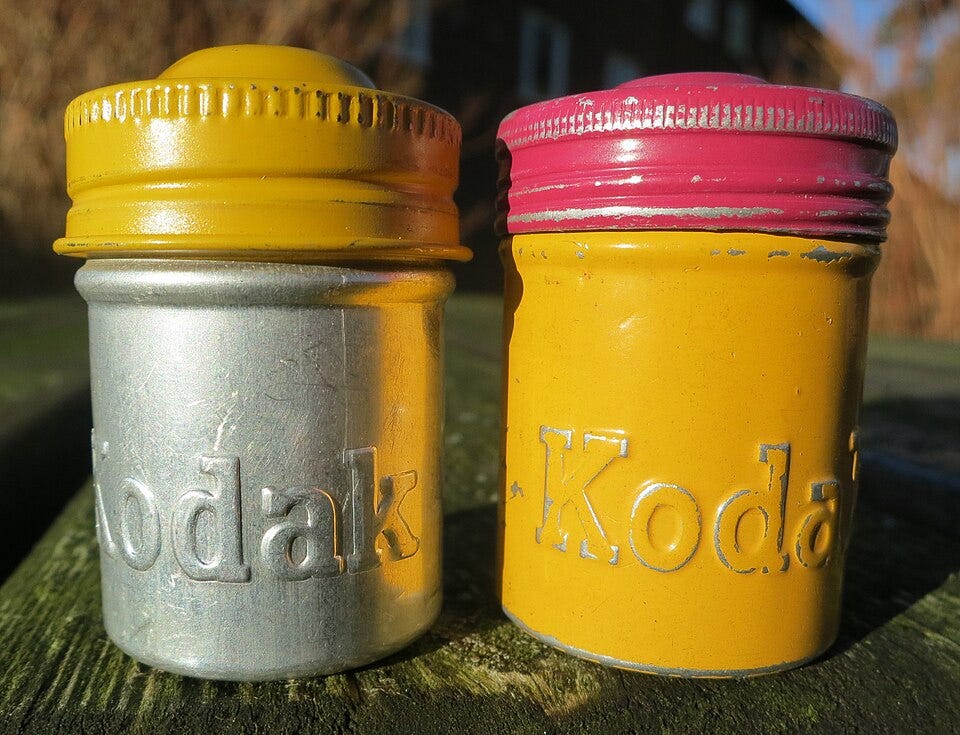 File:Kodak 35mm film aluminium canisters made in the US 1950s or 1960s.jpg File:Kodak 35mm film aluminium canisters made in the US 1950s or 1960s.jpg
