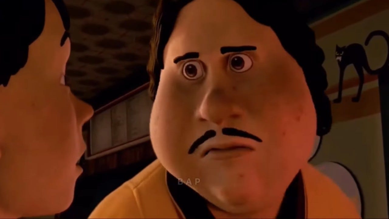 Reginald Skulinski Eating / Disappointed (Monster House) | Know Your Meme