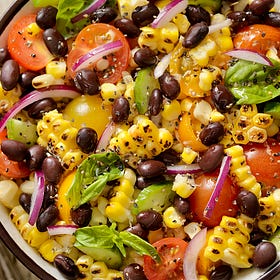 Southwestern Corn and Black Bean Salad with Avocado