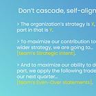 Don’t cascade your strategy, but let teams self-align