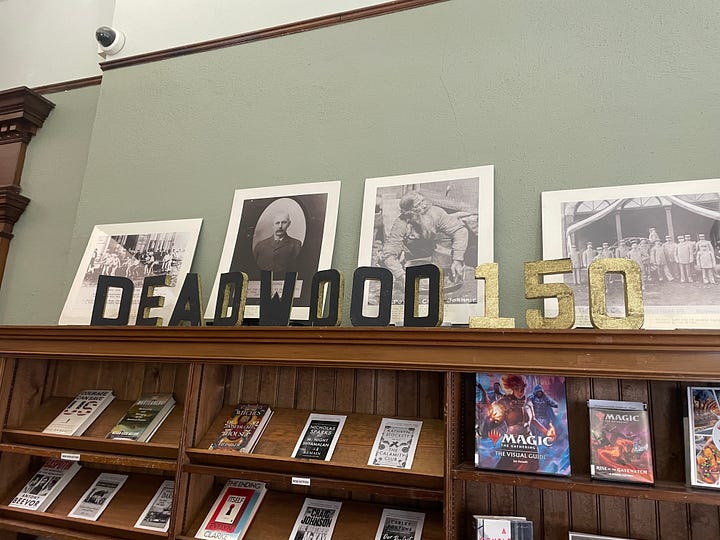 Deadwood's Carnegie Library and neighboring of Lead's Hearst Library.