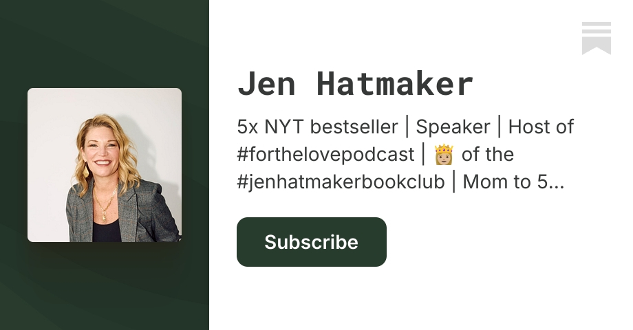 Substack Live Don't Miss My First-Ever Substack Live! - Jen Hatmaker