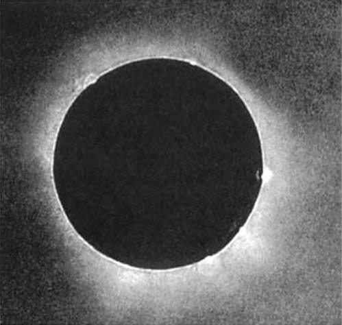 First ever photo of a solar eclipse, taken in 1851 at the Royal Observatory in Königsberg, Prussia.