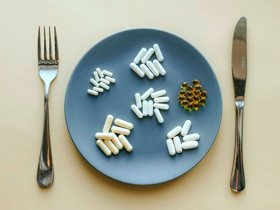 a plate with food on it