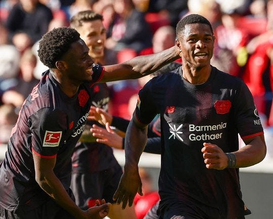 Ernest Poku and Christian Kofane fuelling Bayer Leverkusen surge |  Bundesliga