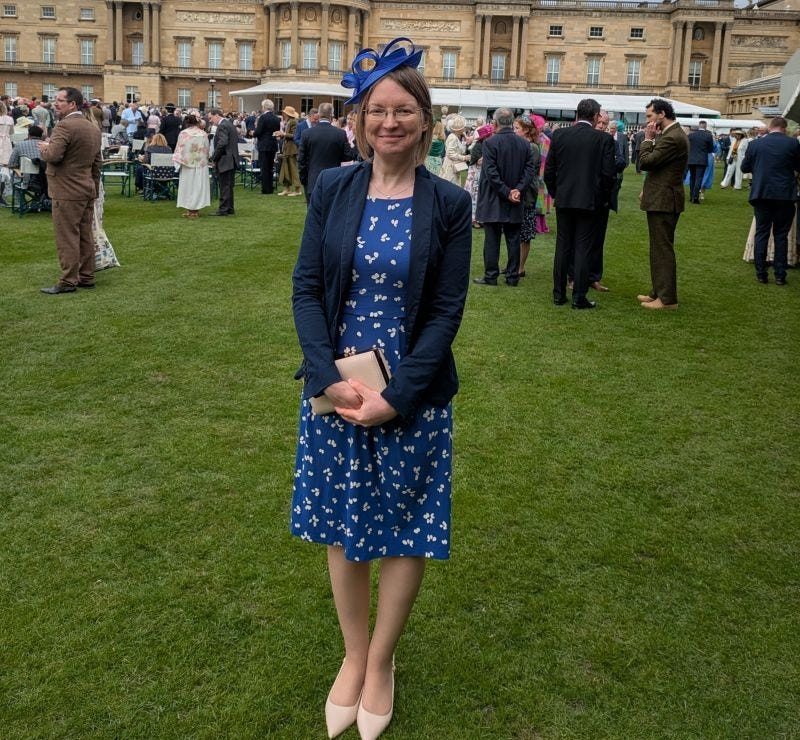 Me, stood in front of Buckingham Palace 