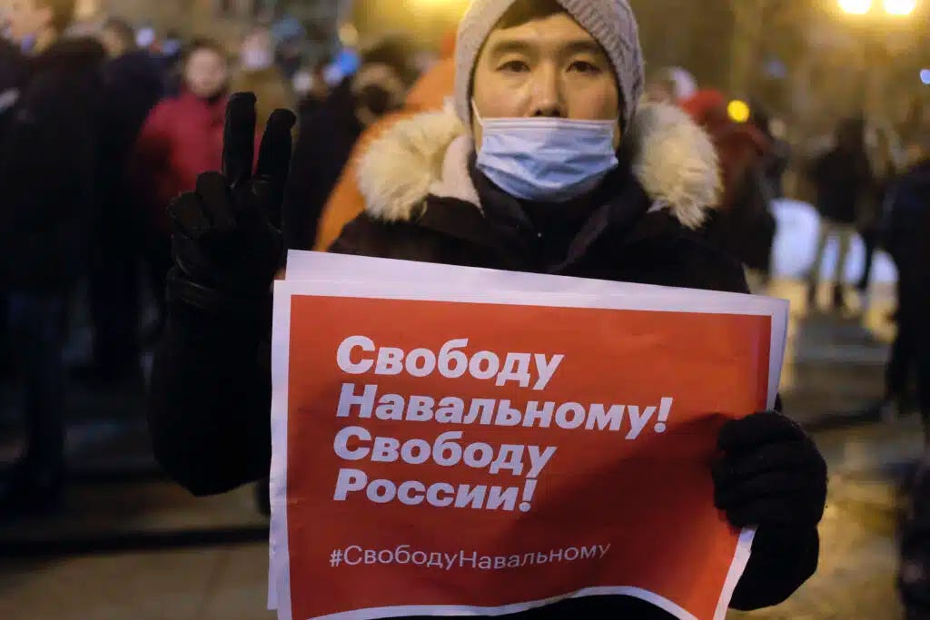 According to the US State Department, facial recognition technology was used at protests demanding the release of Alexei Navalny to identify and detain participants. Photo: Sergey Korneev/Wikimedia Commons. According to the US State Department, facial recognition technology was used at protests demanding the release of Alexei Navalny to identify and detain participants. Photo: Sergey Korneev/Wikimedia Commons.