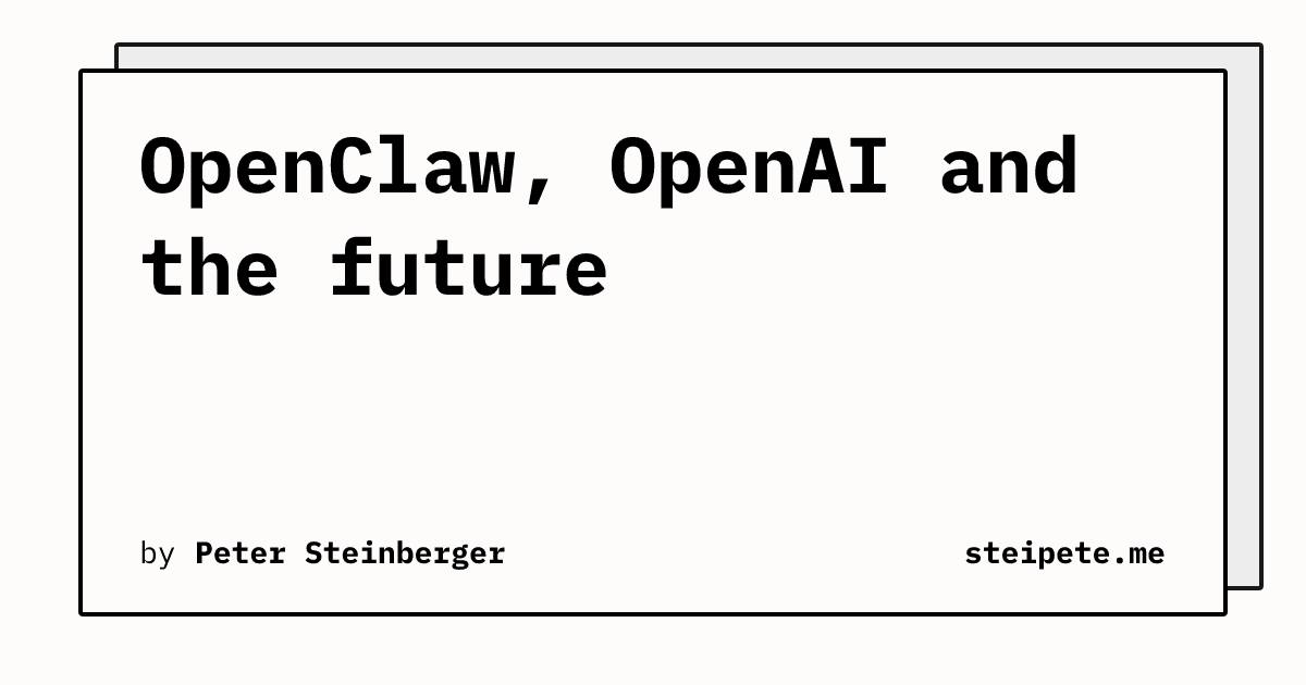 OpenClaw, OpenAI and the future | Peter Steinberger