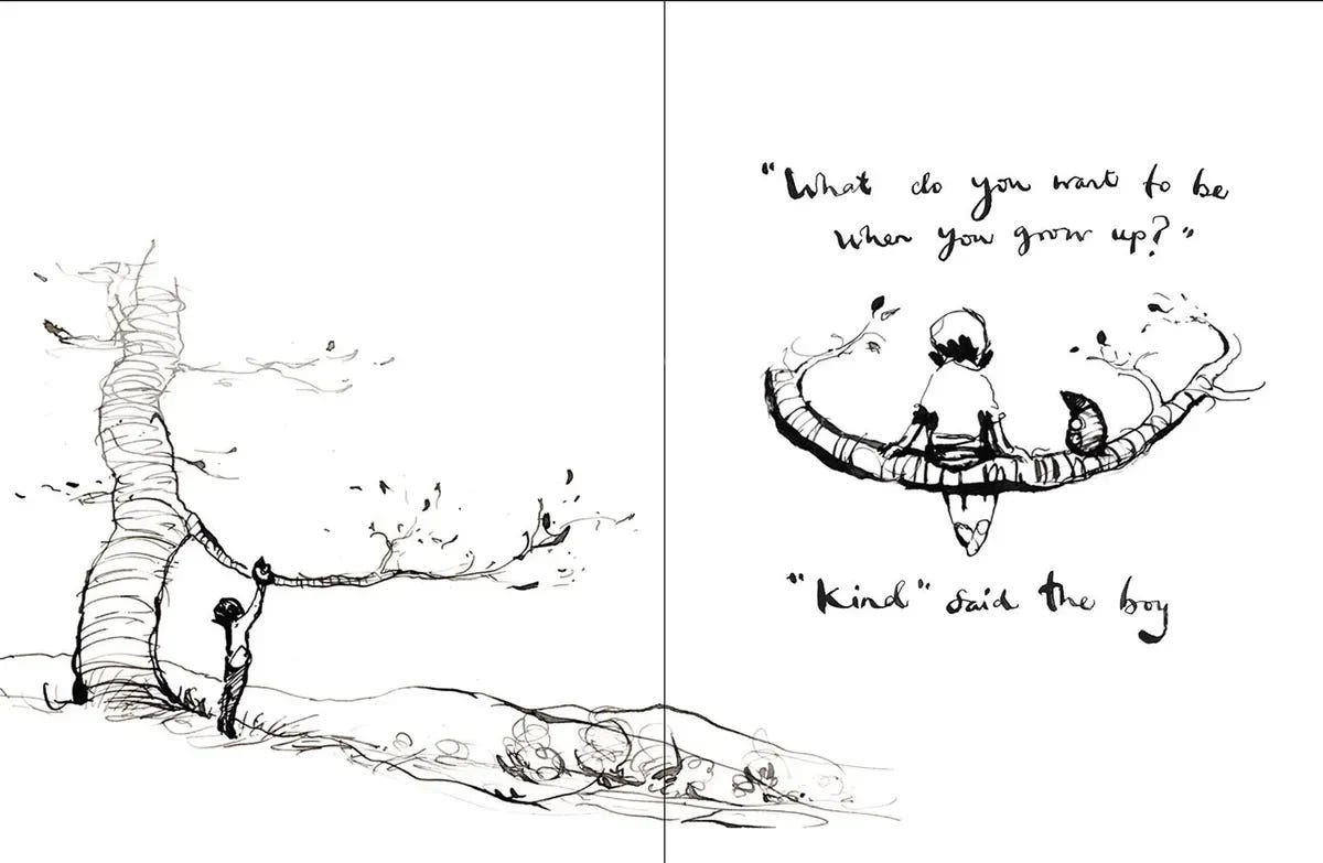 A page from the book “The Boy, the mole, the fox and the Horse” by Charles Mackesy