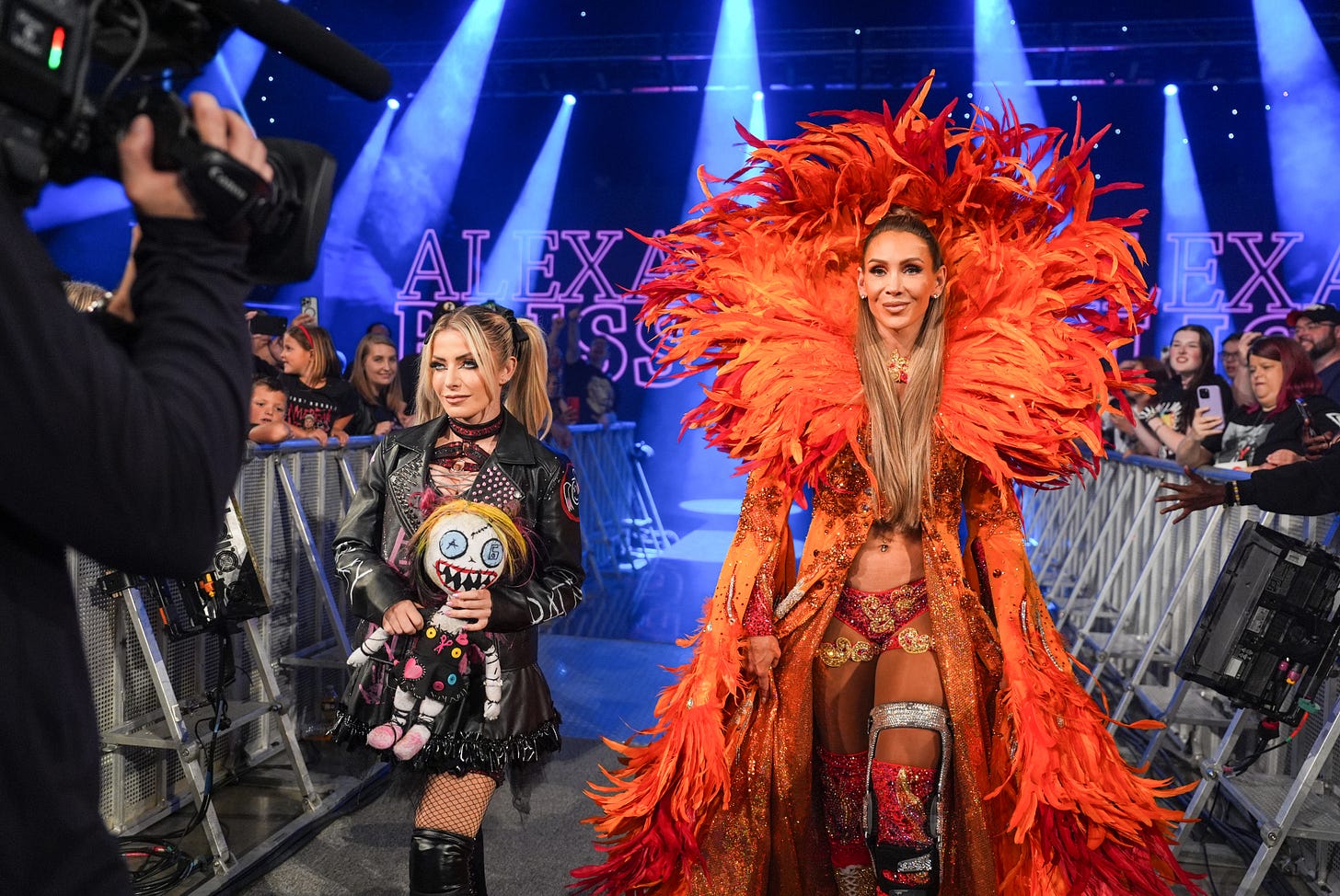 Alexa Bliss and Charlotte Flair, set to team together at WWE Evolution