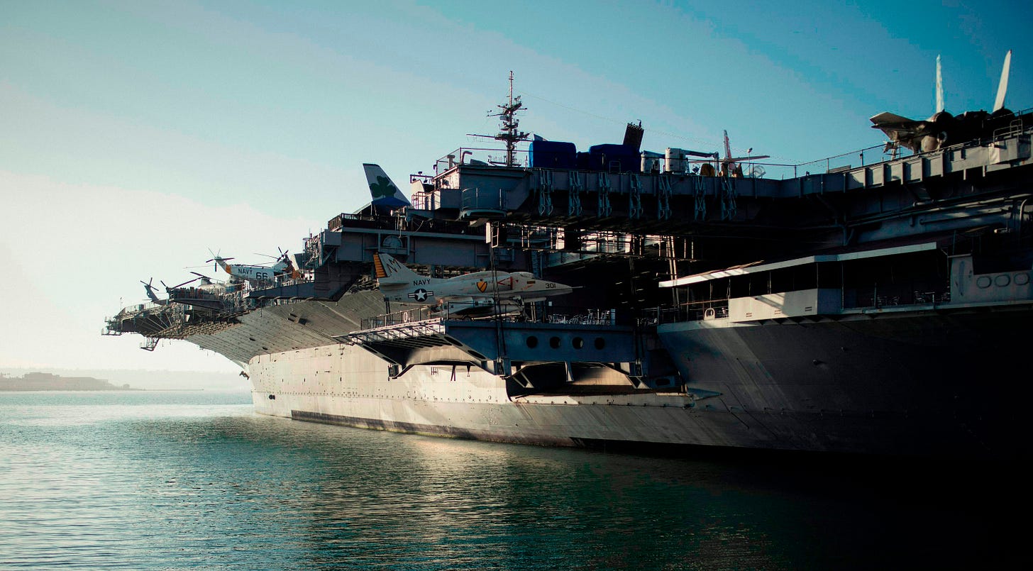 gray warship on body of water gray warship on body of water