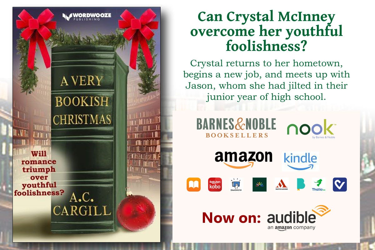 "A Very Bookish Christmas" by A.C. Cargill (c) 2025 all rights reserved