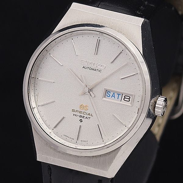 1 Yen Operation Seiko AT 6156-8040 Grand Seiko Special High Beat Silver Dial Day Date Men's Watch -700 3771900NKG