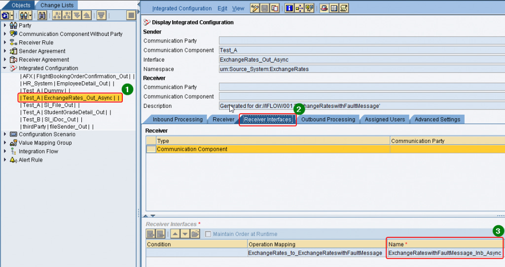 How to find the Receiver inbound service interface via ICO in ESR in SAP PI swing client