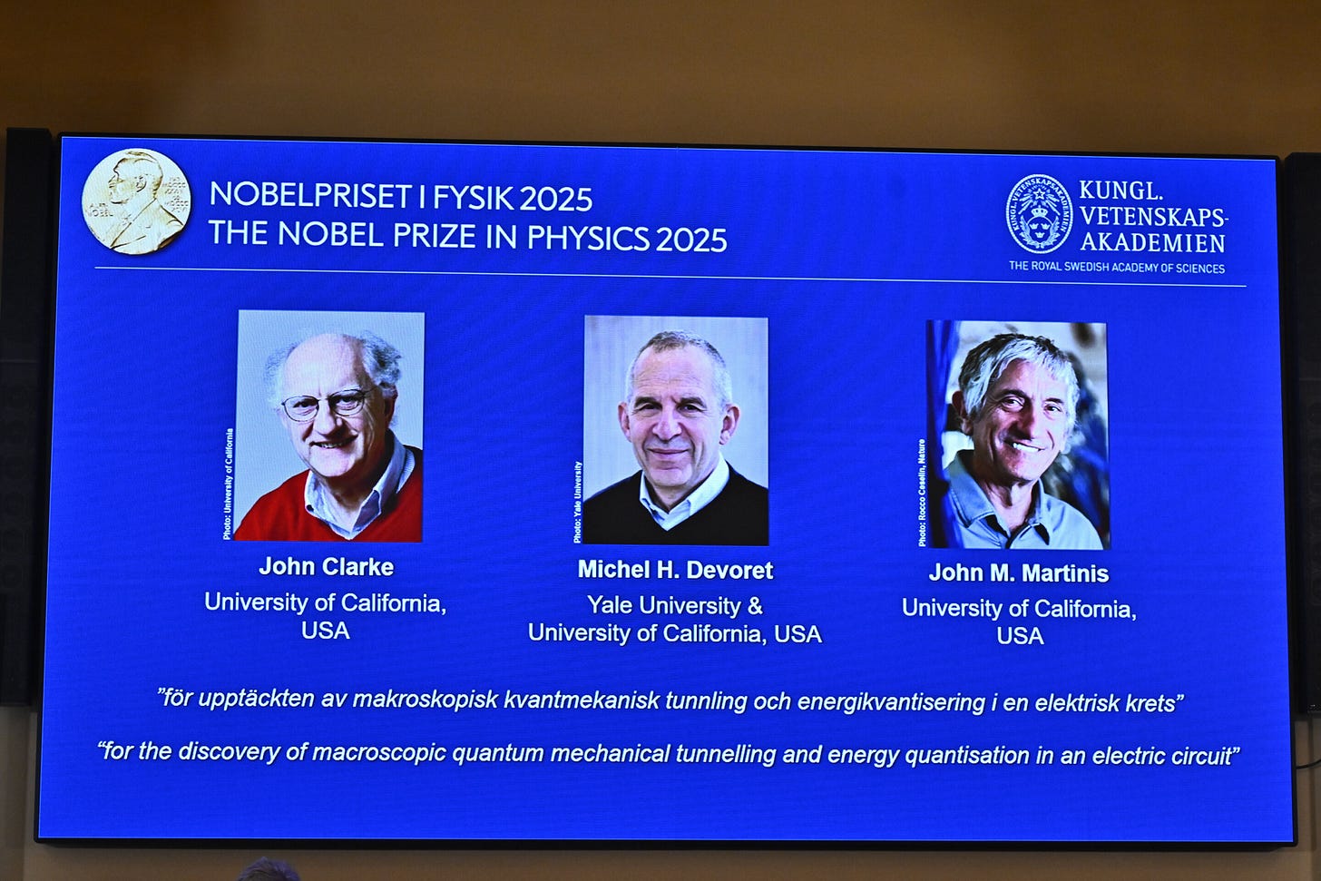 Nobel Prize in physics goes to 3 scientists whose work advanced quantum  technology (Update)