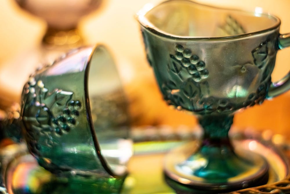 Vintage Carnival Glass pieces