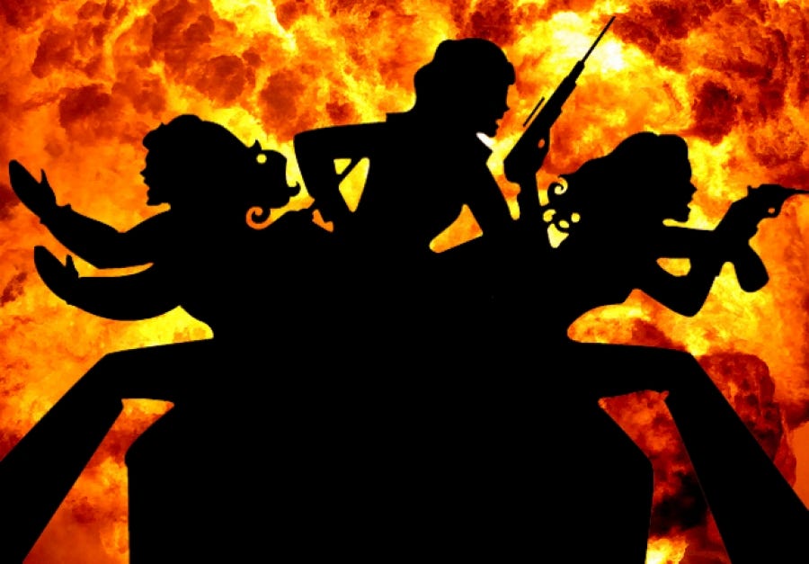 charlies angels silhouette - Clip Art Library
