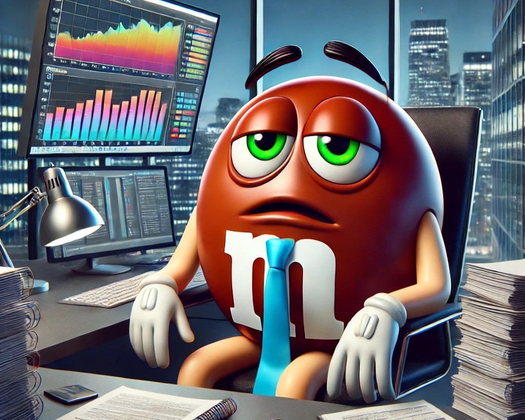 Tired M&M analyst