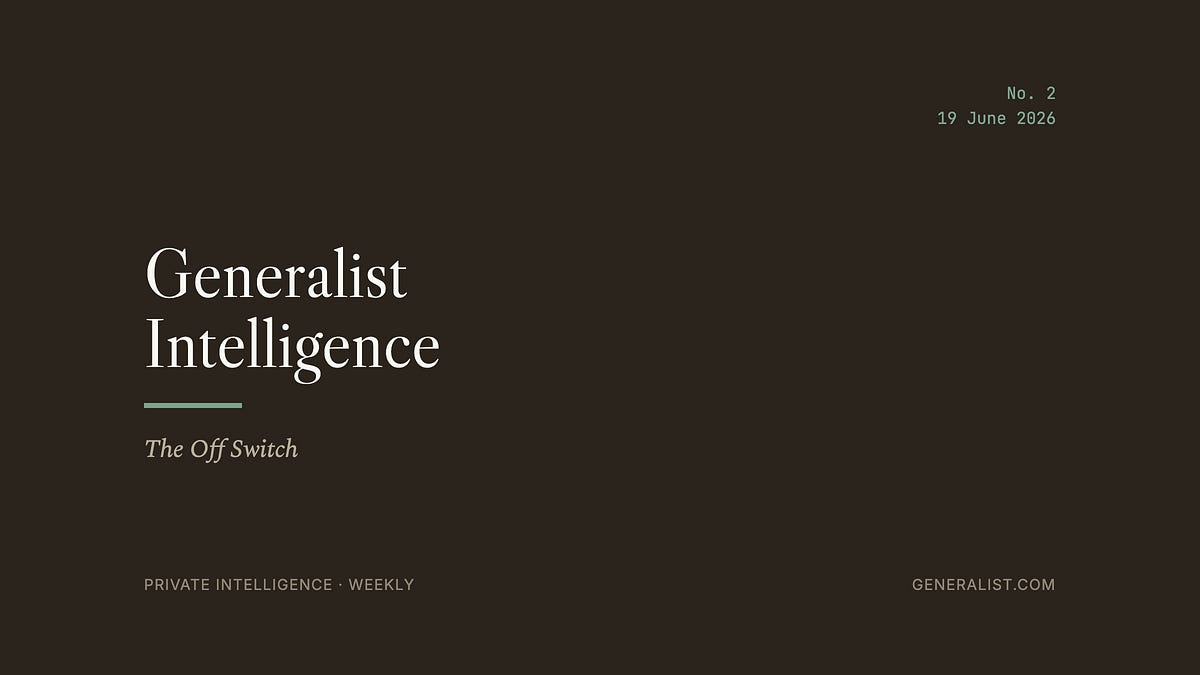 Generalist Intelligence: The Off Switch