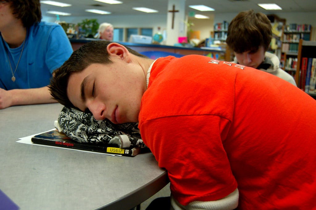Sleeping in School Sleeping in School