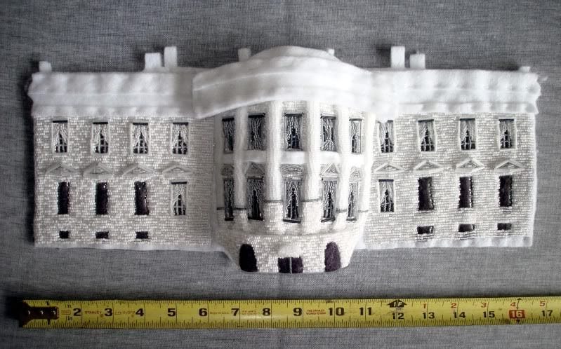 beaded White House Barack Obama change bead embroidery pop art beadwork beading blog beaded White House Barack Obama change bead embroidery pop art beadwork beading blog