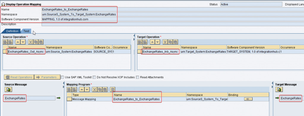 Operation Mapping 'ExchangeRates_to_ExchangeRates'.
