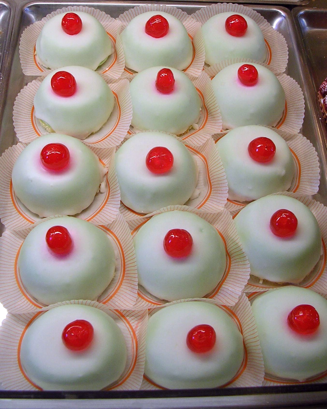 A tray of Saint Agatha cakes.