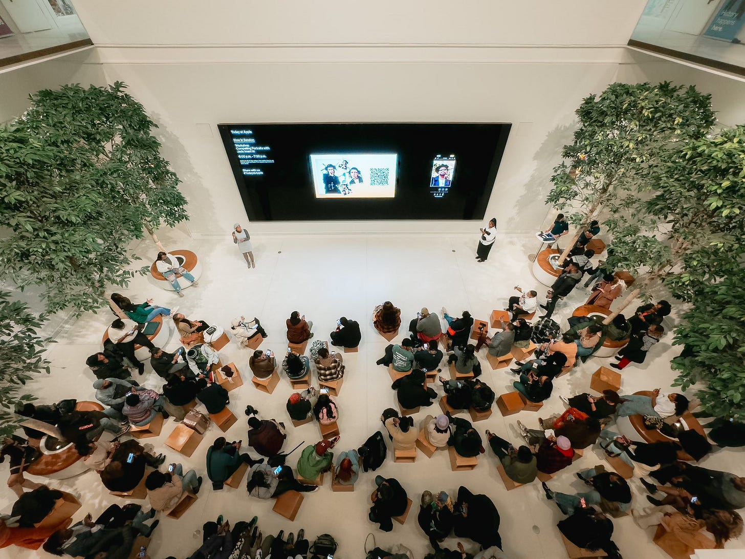 The Forum at Apple Carnegie Library during a Black History Month Today at Apple session.