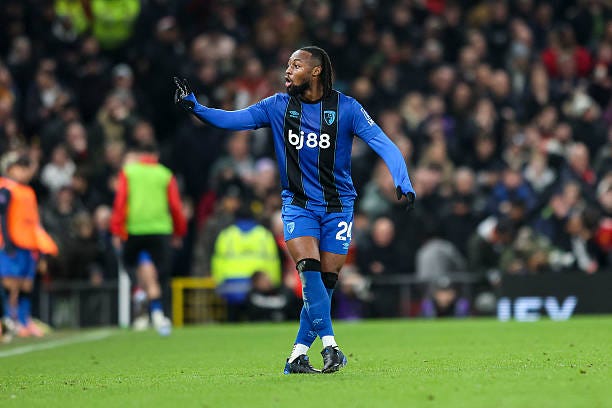 Antoine Semenyo of Bournemouth during the Premier League match between Manchester United and Bournemouth at Old Trafford on December 15, 2025 in... Antoine Semenyo of Bournemouth during the Premier League match between Manchester United and Bournemouth at Old Trafford on December 15, 2025 in...