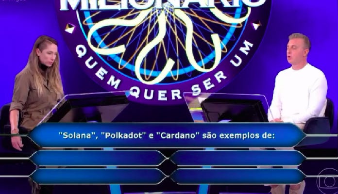 Fabricia lelis e Luciano Huck no Caldeirão