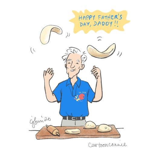 father's day, dads, caricature, illustration, connie sun, cartoonconnie, sketchbook