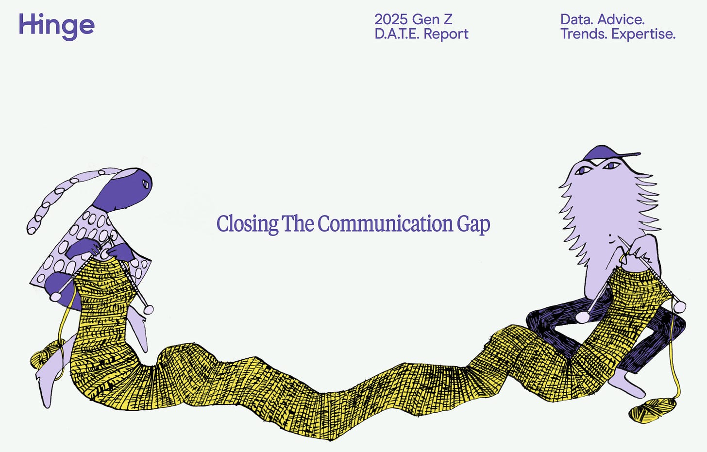 Cover graphic of the 2025 Gen Z D.A.T.E. Report from Hinge