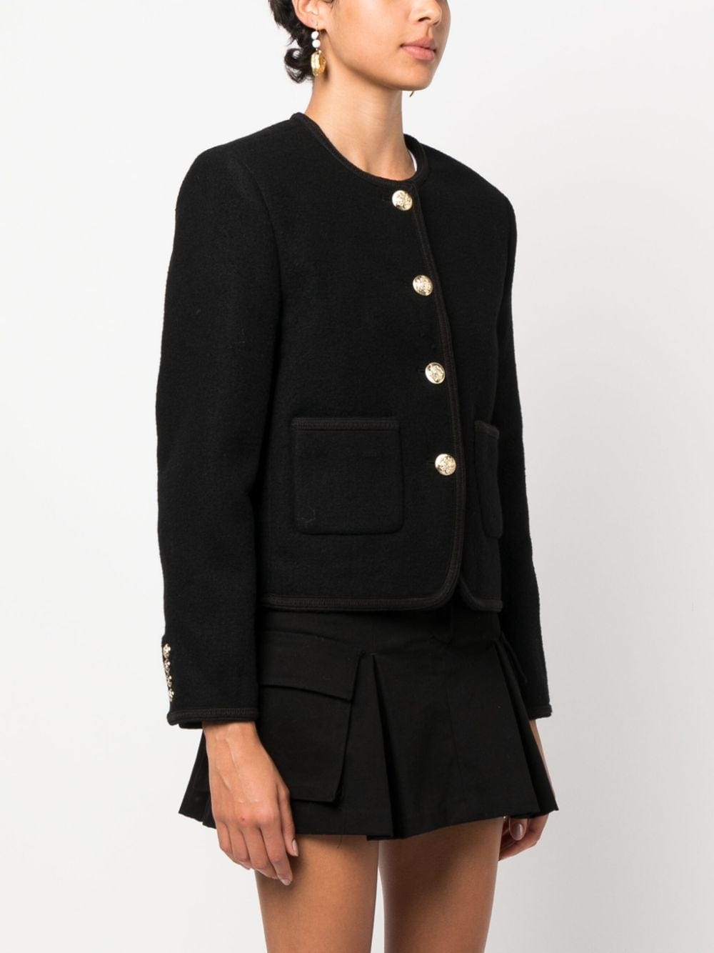 Image 3 of DUNST shoulder-pad cropped jacket