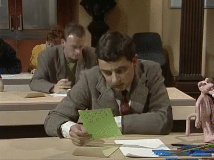 Mr. Bean - The Exam on Make a GIF