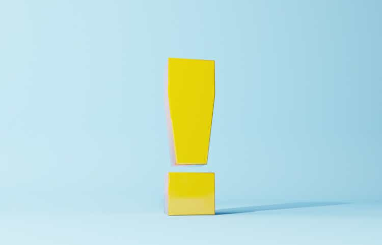 Wide angle view of Exclamation mark
