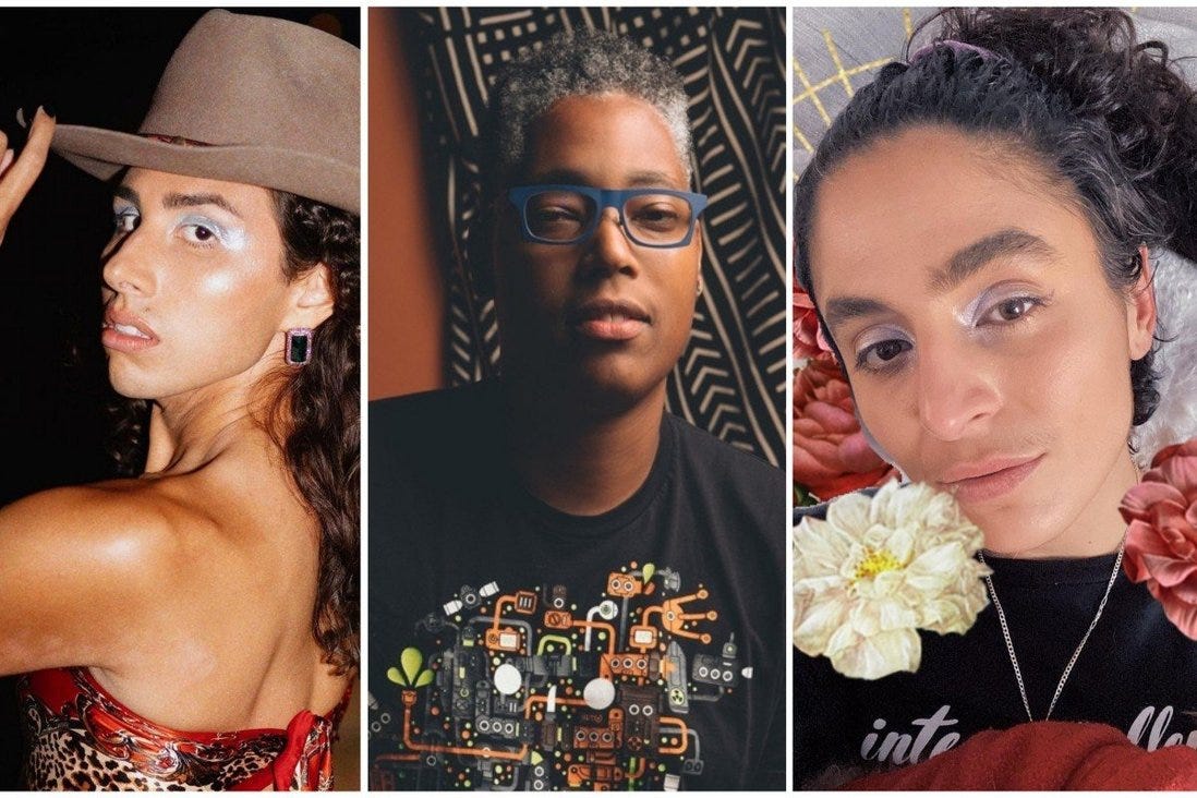 Intersex activists fighting prejudice and stigma, from left, River Gallo, Sean Saifa Wall and Pidgeon Pagonis. Photos: @rivergallo, @saifaemerges, @pidgeon/Instagram