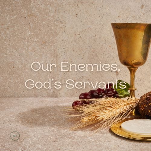 Our Enemies, God's Servants a blog by Gary Thomas