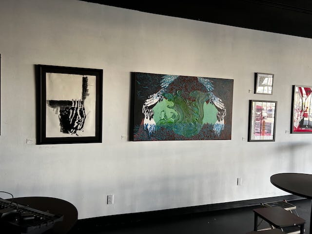 paintings and prints displayed at Valley Rox