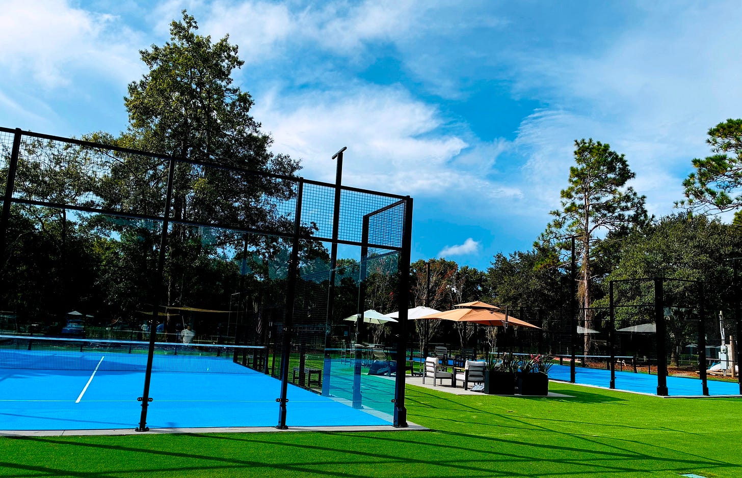 Padel courts at The Point Racquet & Social Club in Charleston, SC Padel courts at The Point Racquet & Social Club in Charleston, SC