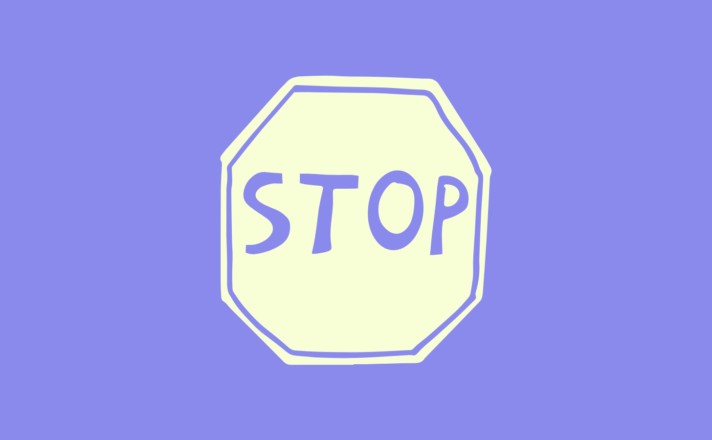 Doodle of a stop sign.